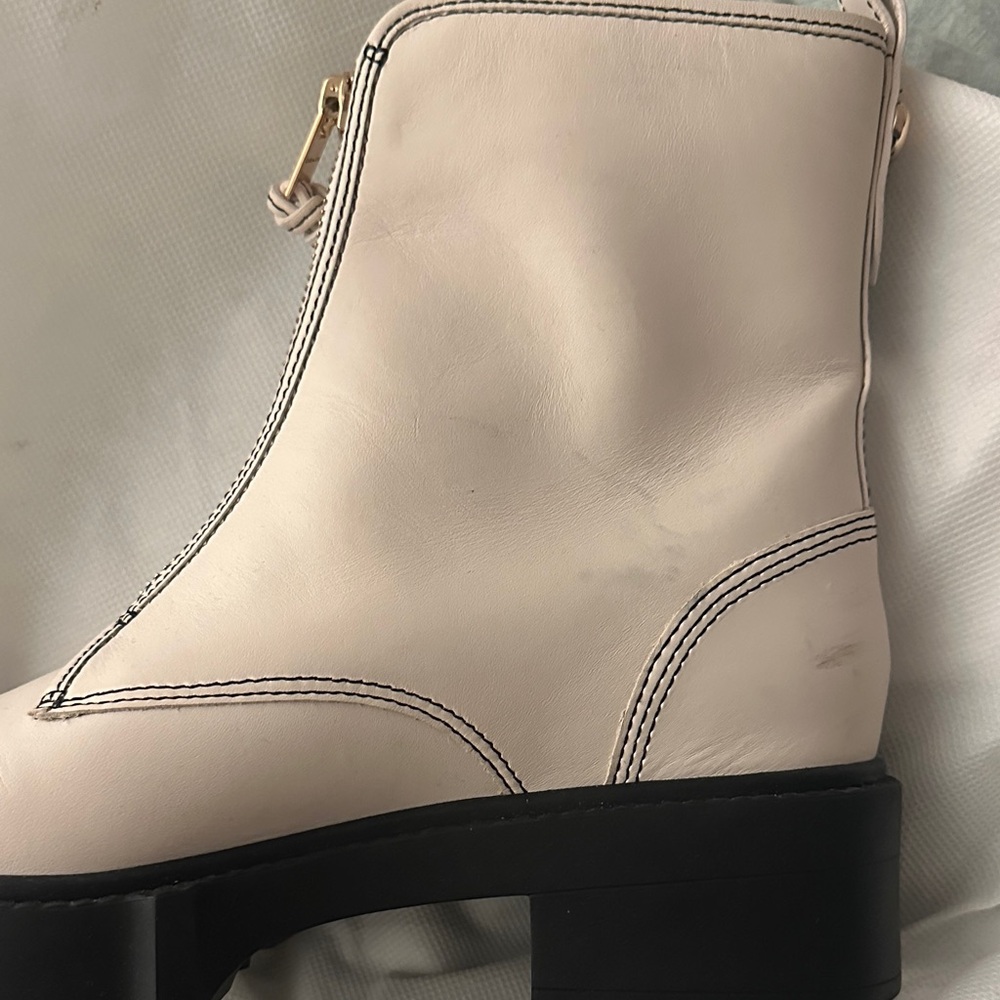 Coach White Ankle Boots with Black Sole - Picture 9 of 9